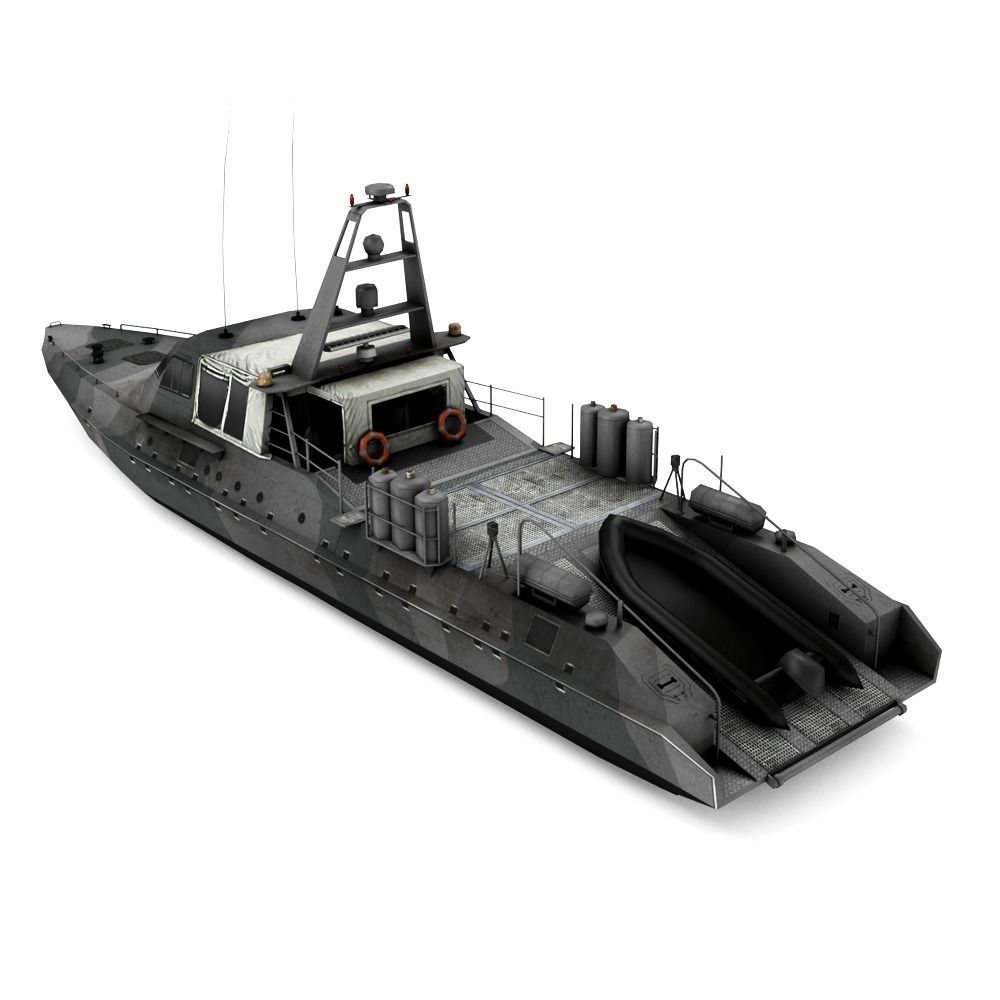 Mark V Special Operation Craft Low-poly 3D model_3