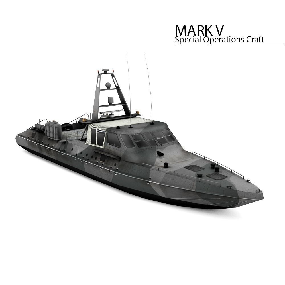 Mark V Special Operation Craft Low-poly 3D model_0