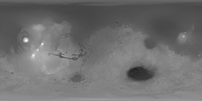 46k Mars Displacement Map