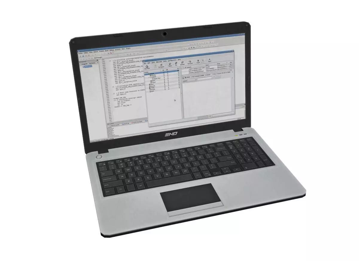 Slim Laptop Low-poly 3D model