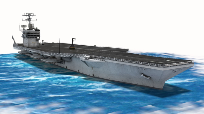 USS George Washington Aircraft Carrier Low-poly 3D model