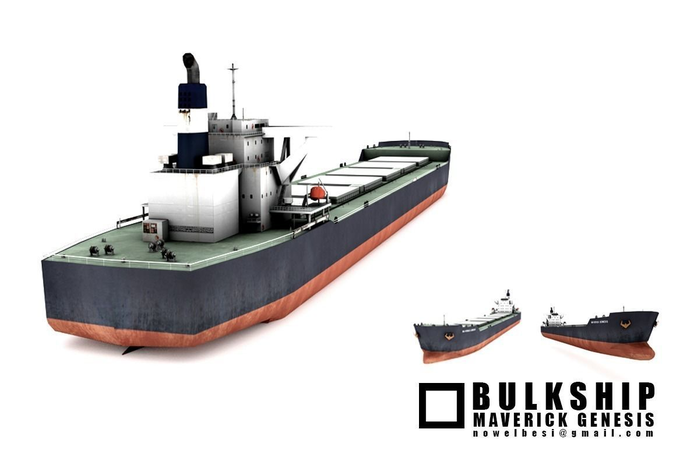 Bulk Ship Carrier Maverick Genesis Low-poly 3D model