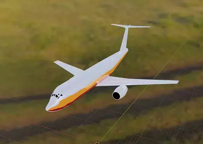 Fictional Twin Engine T-Tail Jetliner 7N7-100 Inspired
