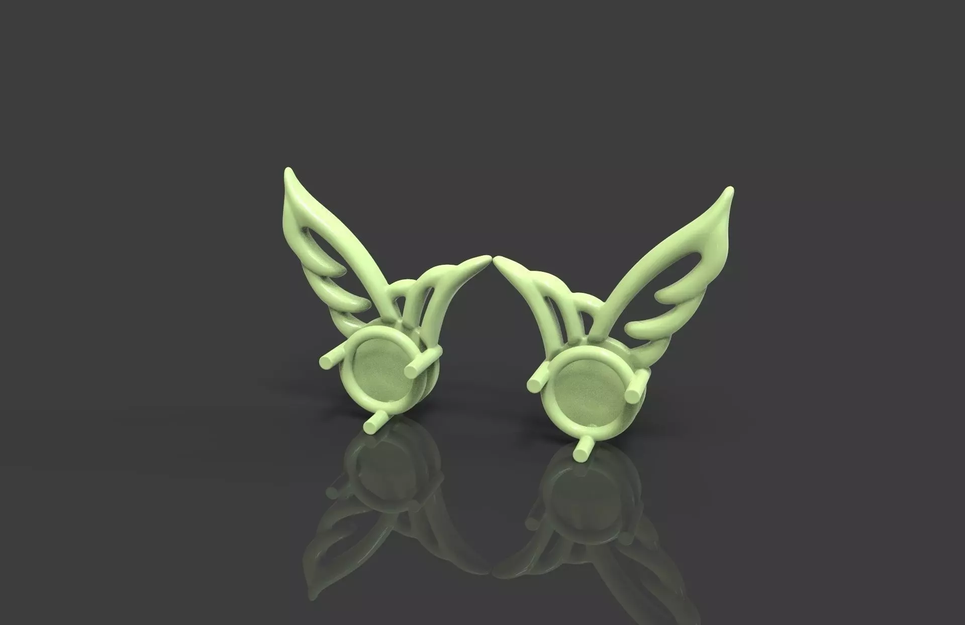 Earrings Wing Free 3D print model