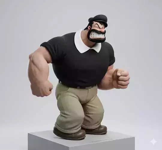 Bluto Angry Walking 3D STL File for FDM Printing