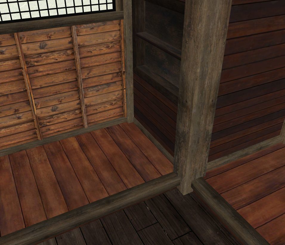 Japanese Dojo Low-poly 3D model_10