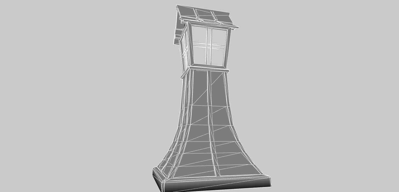 Japanese Dojo Low-poly 3D model_17