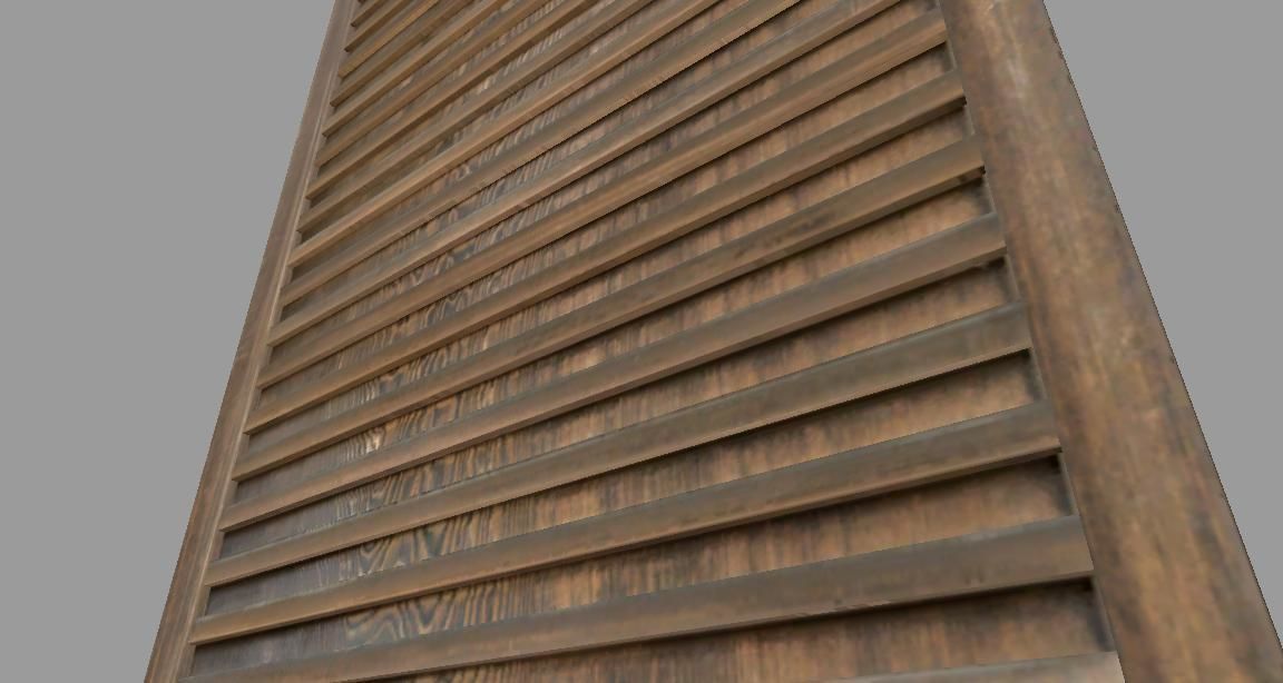 Japanese Dojo Low-poly 3D model_6