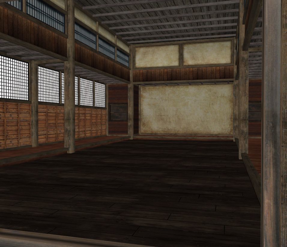 Japanese Dojo Low-poly 3D model_7