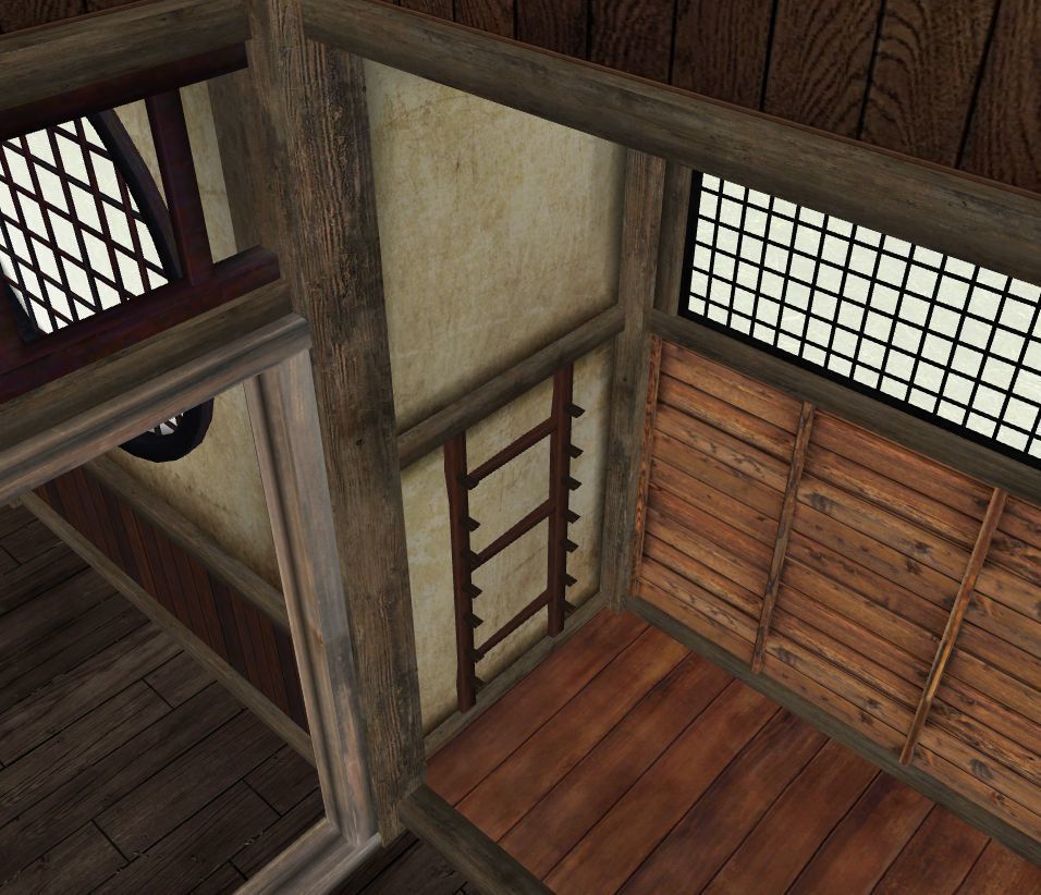 Japanese Dojo Low-poly 3D model_8