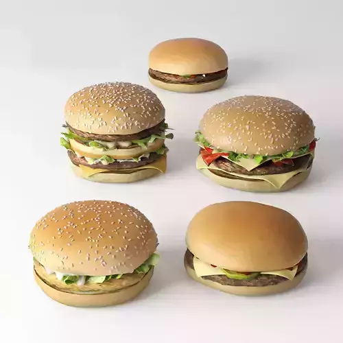 Burger collection 3D model