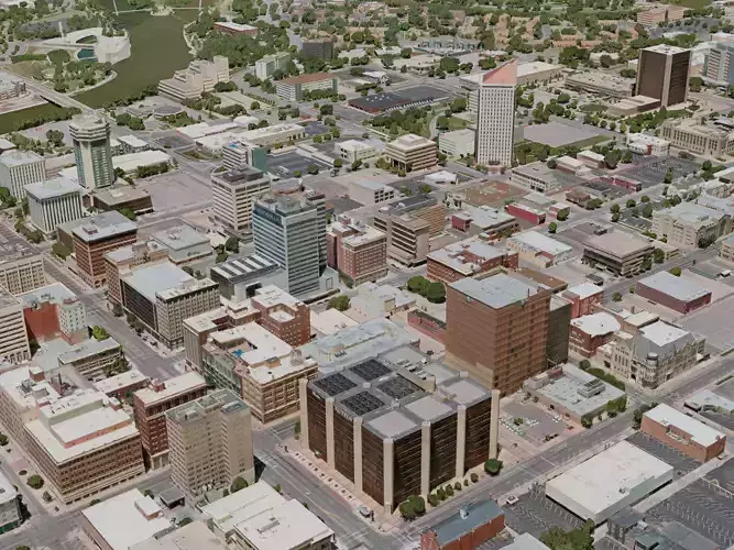 Wichita City 3D model 4