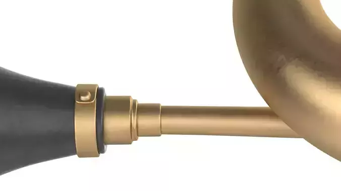 Retro Horn Low-poly 3D model 7