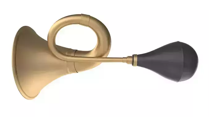 Retro Horn Low-poly 3D model 6
