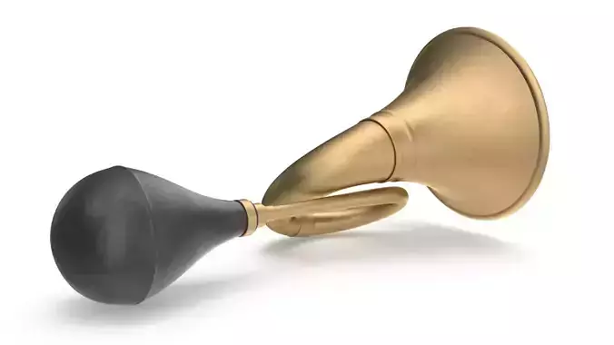Retro Horn Low-poly 3D model 3