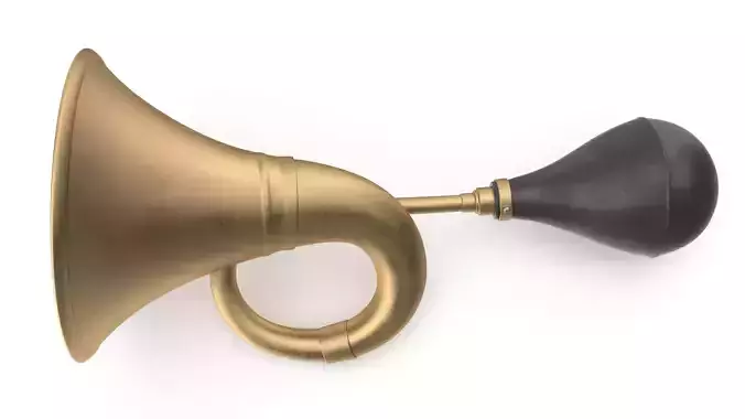 Retro Horn Low-poly 3D model 5