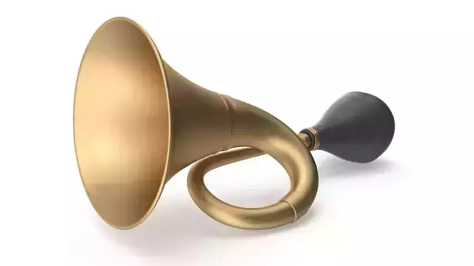 Retro Horn Low-poly 3D model