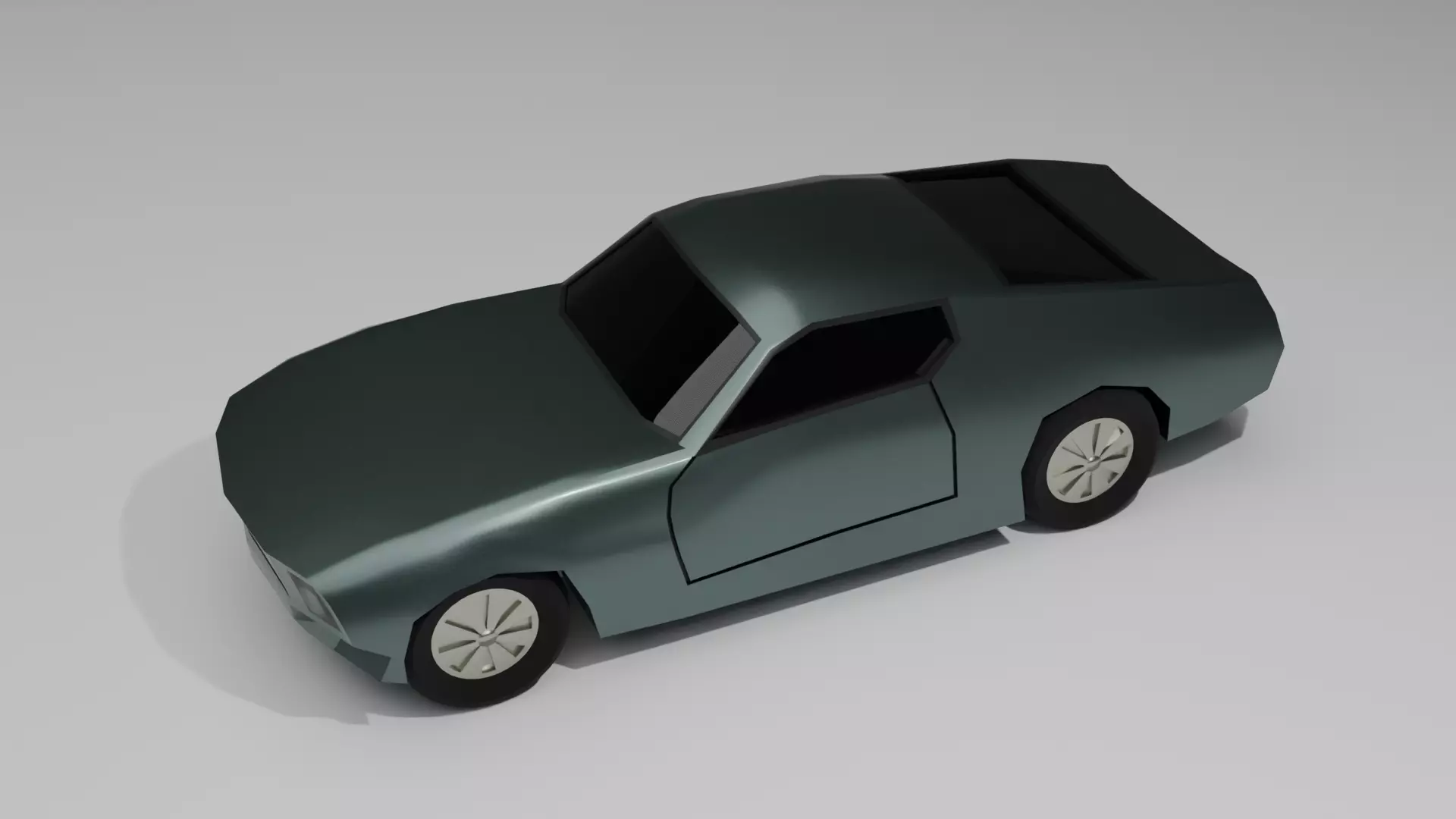 Classic car Low Poly Game-Ready Vehicle FBX OBJ Low-poly 3D model
