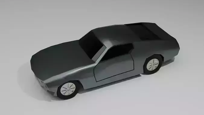 Classic car Low Poly Game-Ready Vehicle FBX OBJ