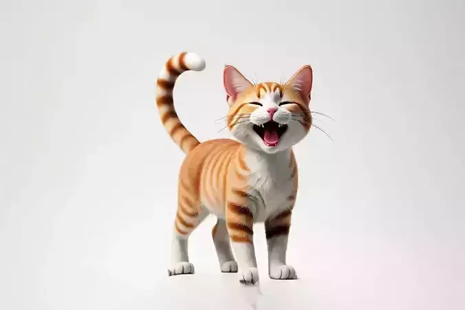 3920  Laughing Cat  3D Printed Full Figure Statue  STL
