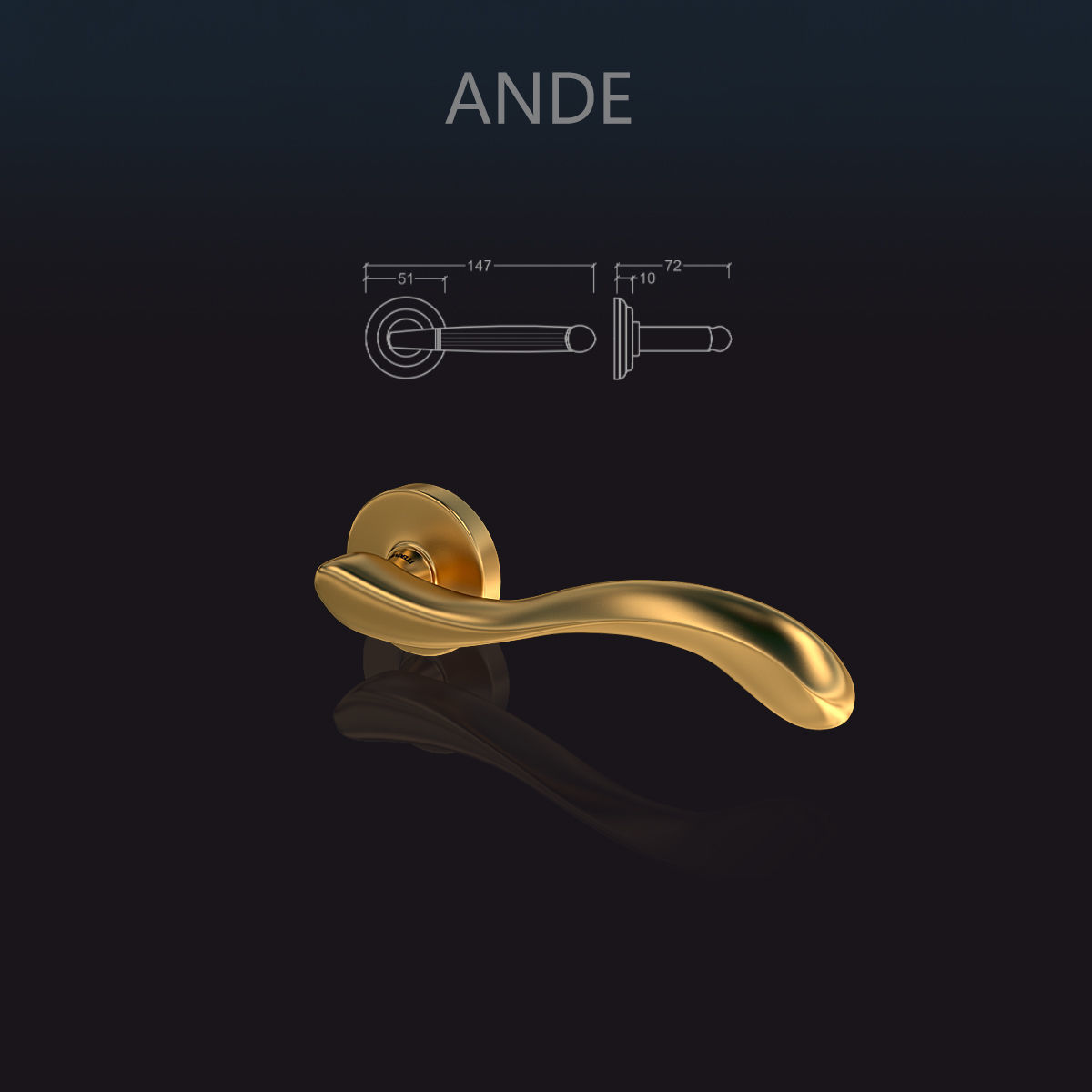 Door handles 3D model_2