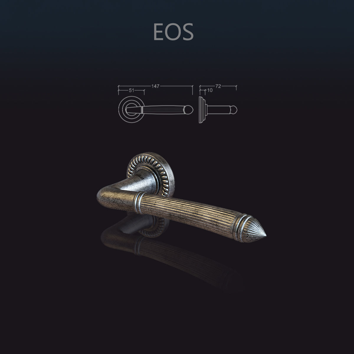 Door handles 3D model_3