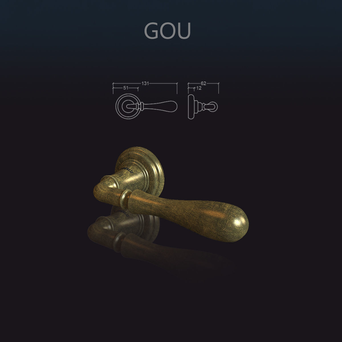 Door handles 3D model_5