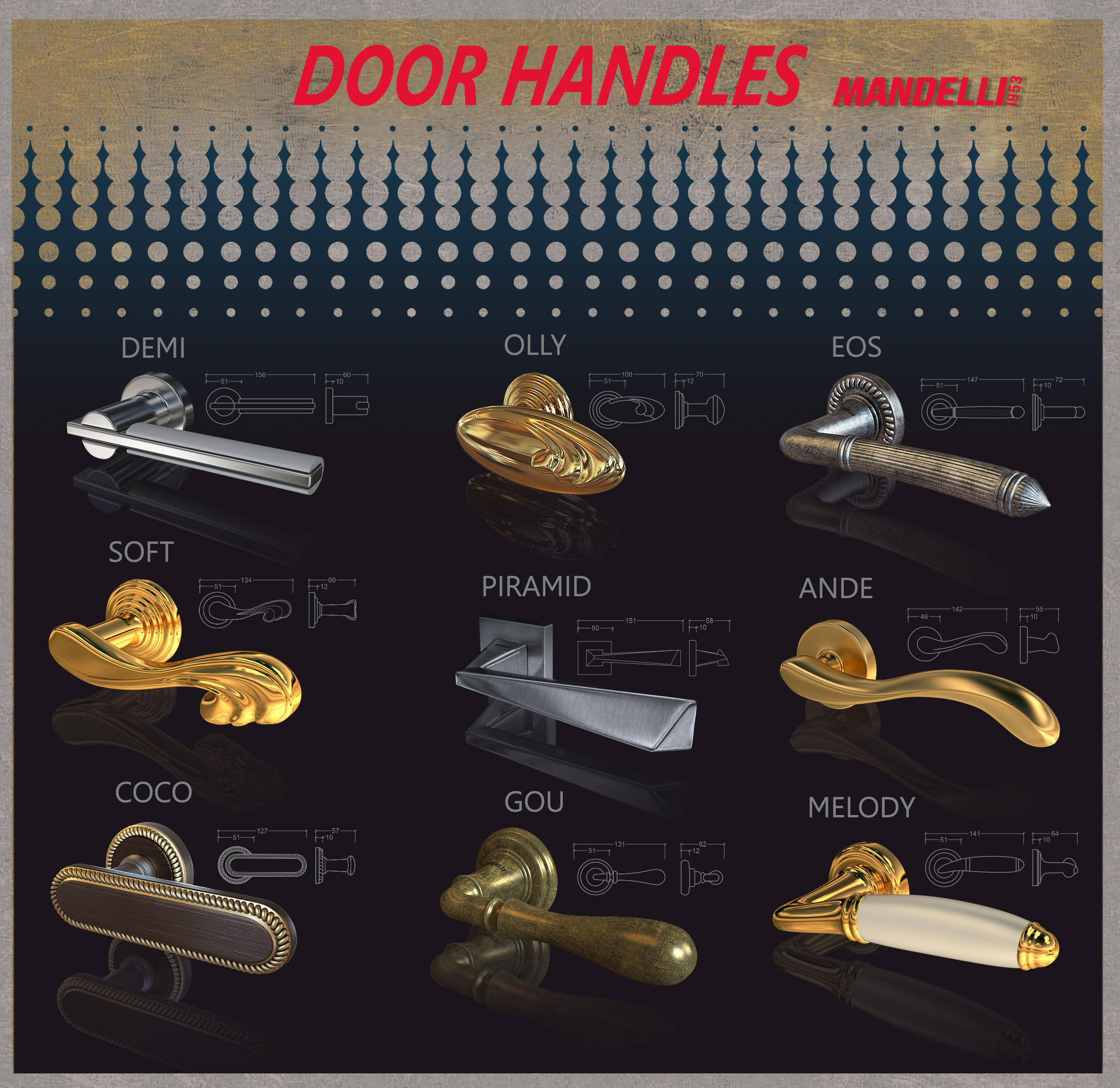 Door handles 3D model_0