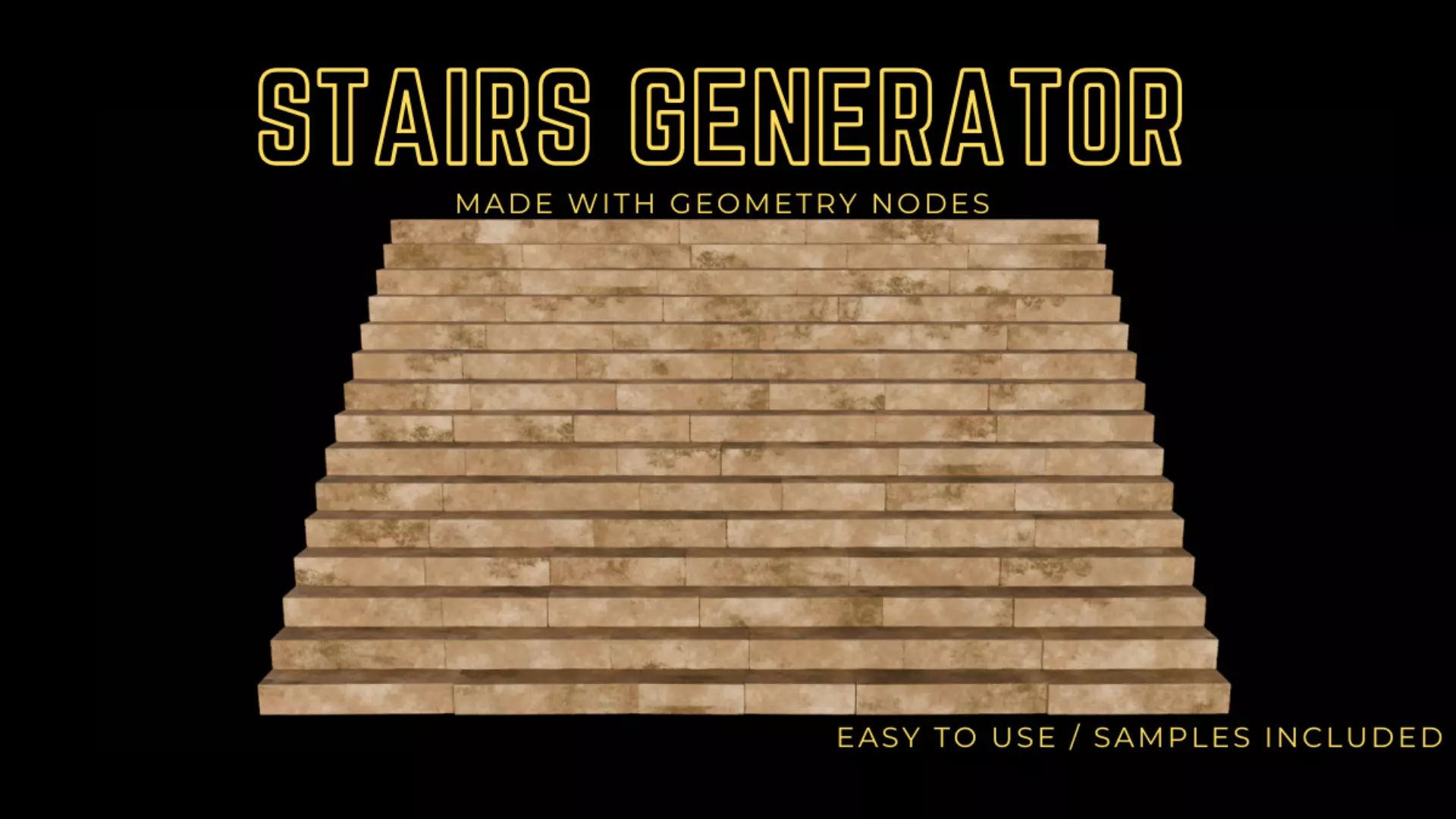 Stairs Generator Geometry Nodes Blender 3D model