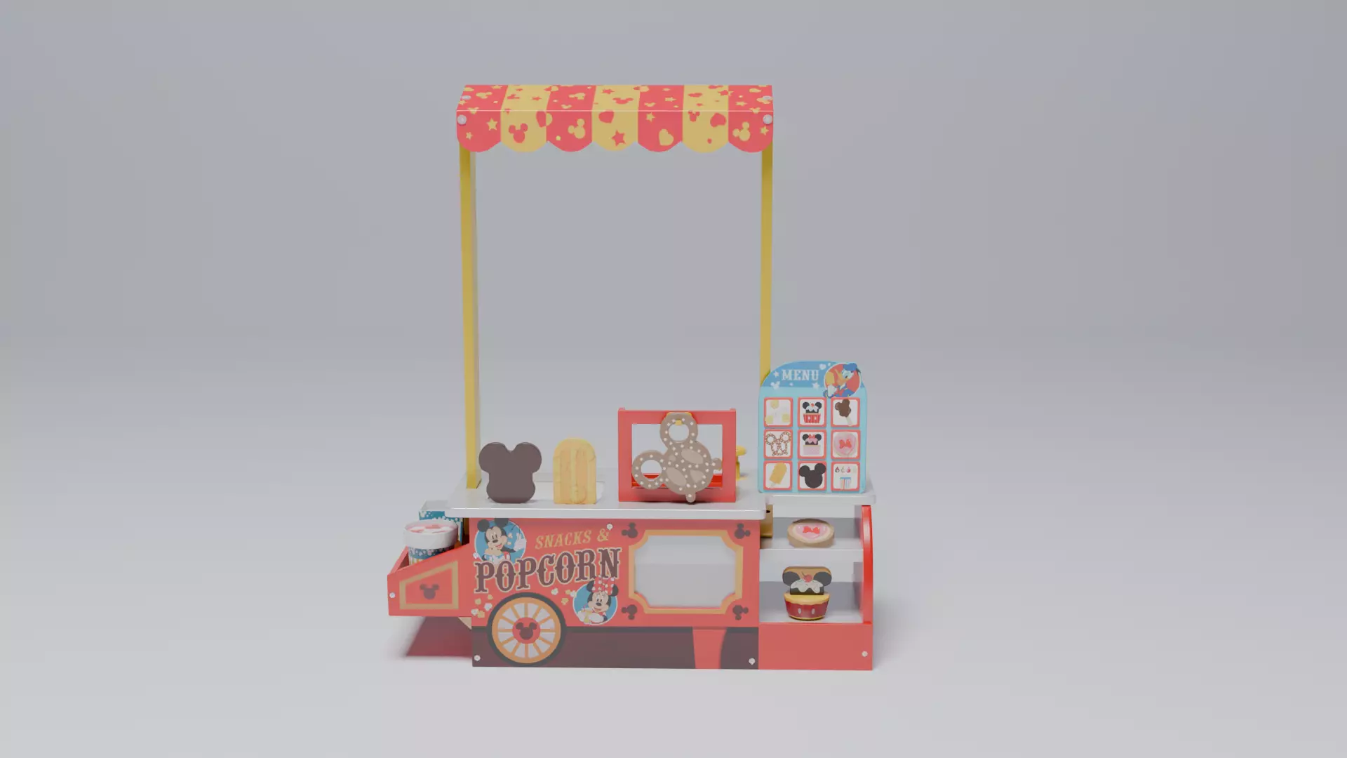 Food Counter Low-poly 3D model