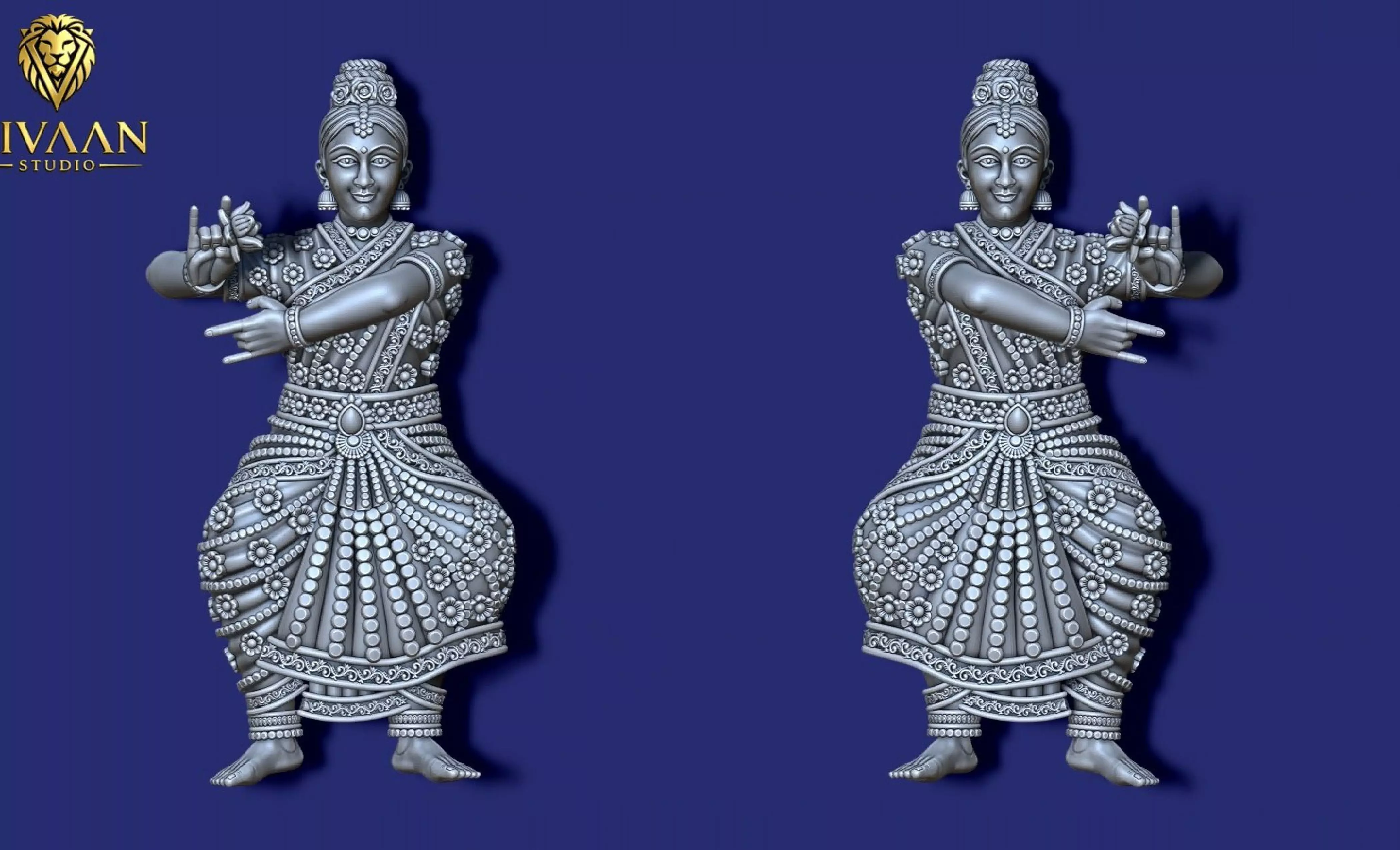 Indian Dancing Ladies Murti 3D print model