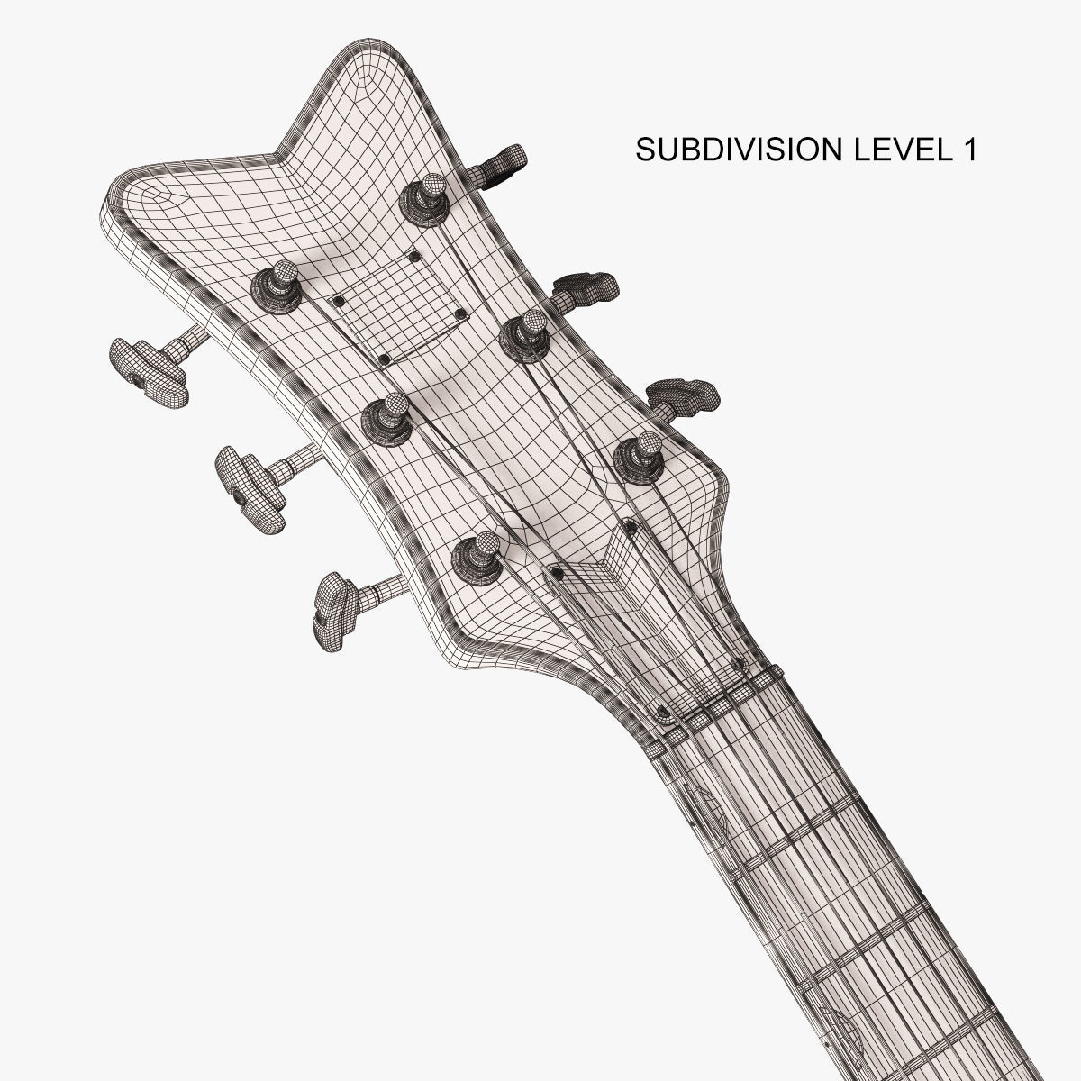 Gretsch White Falcon 3D model_5