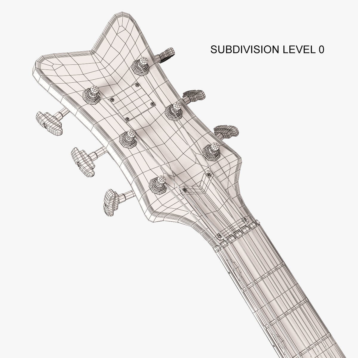 Gretsch White Falcon 3D model_4