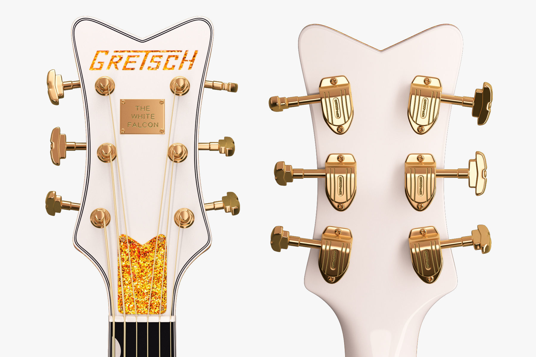 Gretsch White Falcon 3D model_2