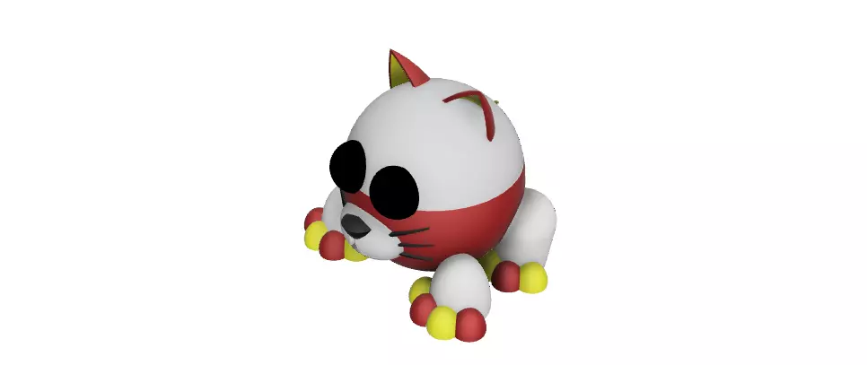 Cute Cat Shaped Storage Bowl 3D Model 3D print model
