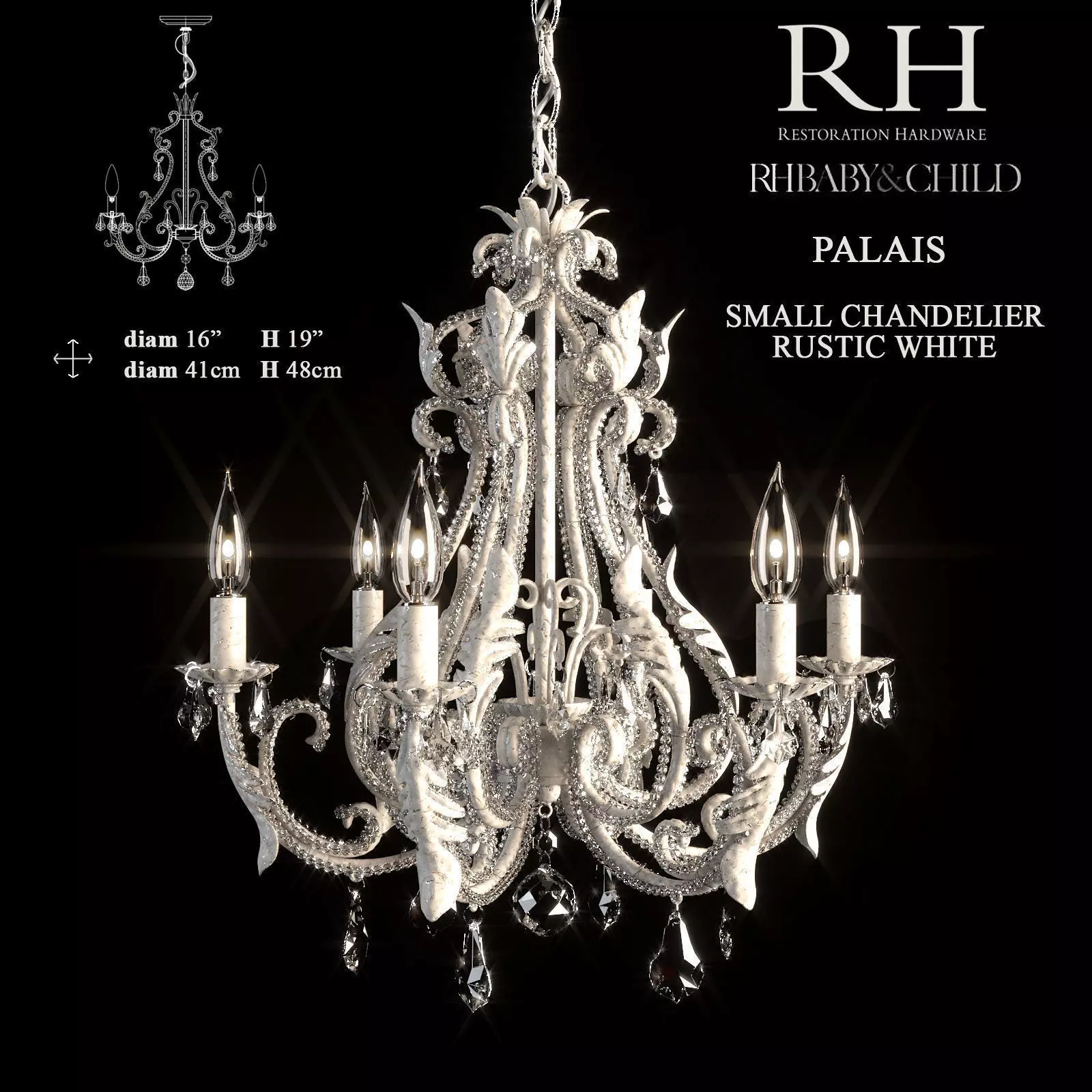 Palais Chandelier 3D model_0