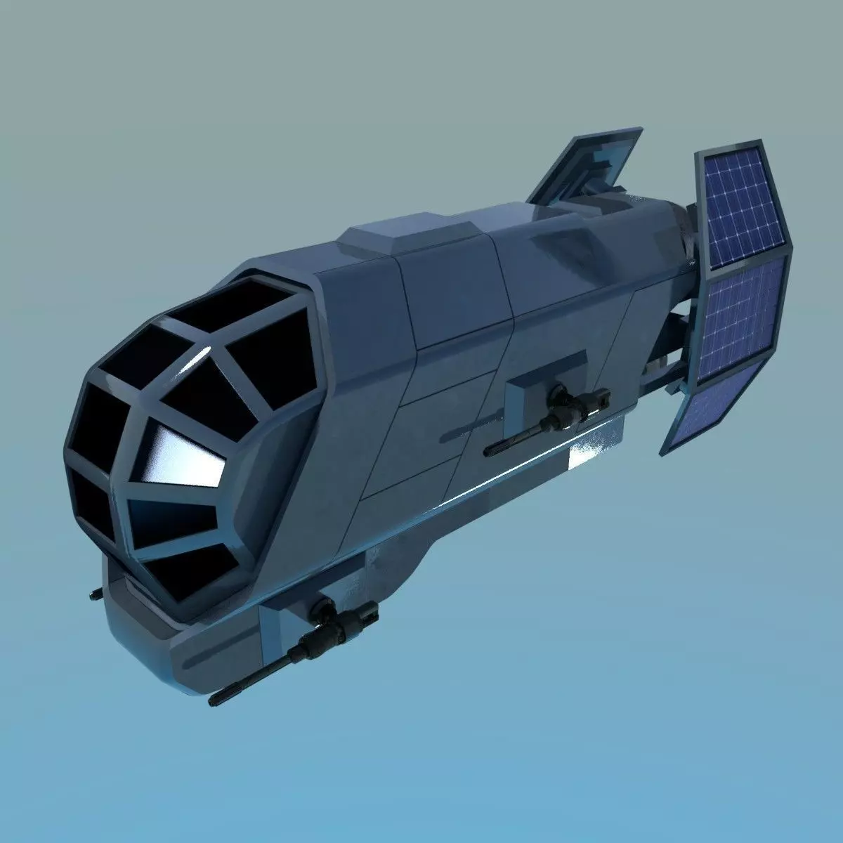Spaceship Patriot Type 1 Free low-poly 3D model