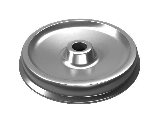 Train Wheel Low-poly 3D model_1