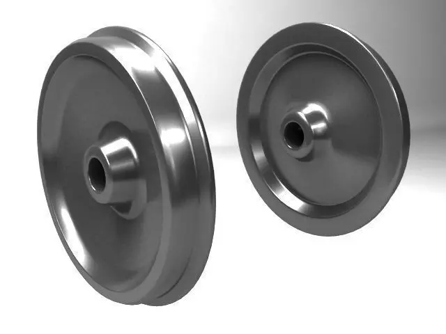 Train Wheel Low-poly 3D model_0