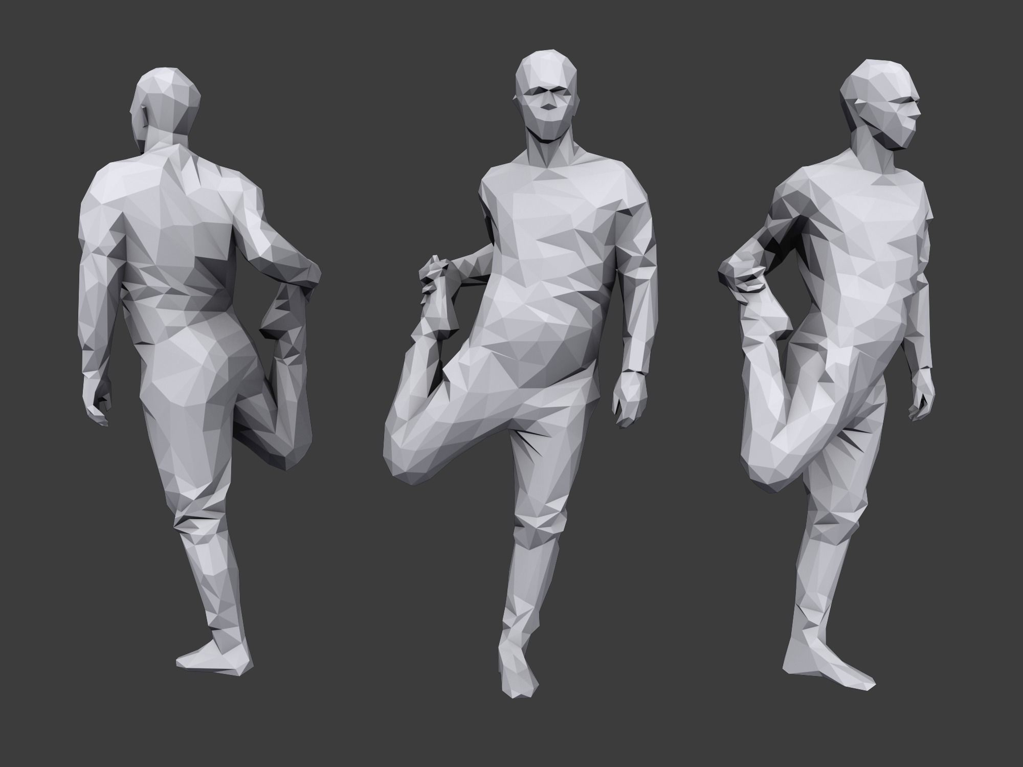 Lowpoly People Sports Pack Low-poly 3D model_5