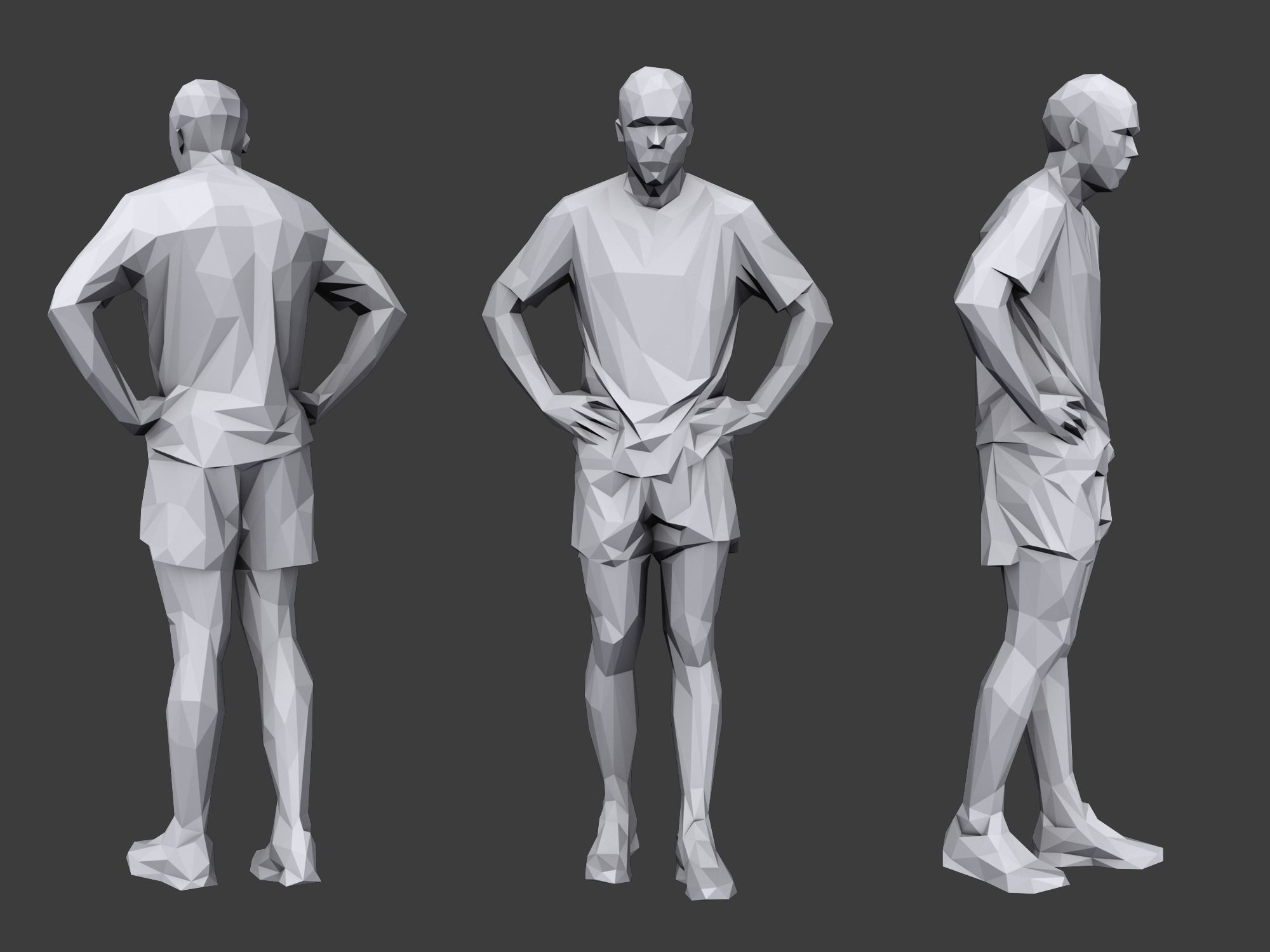 Lowpoly People Sports Pack Low-poly 3D model_4