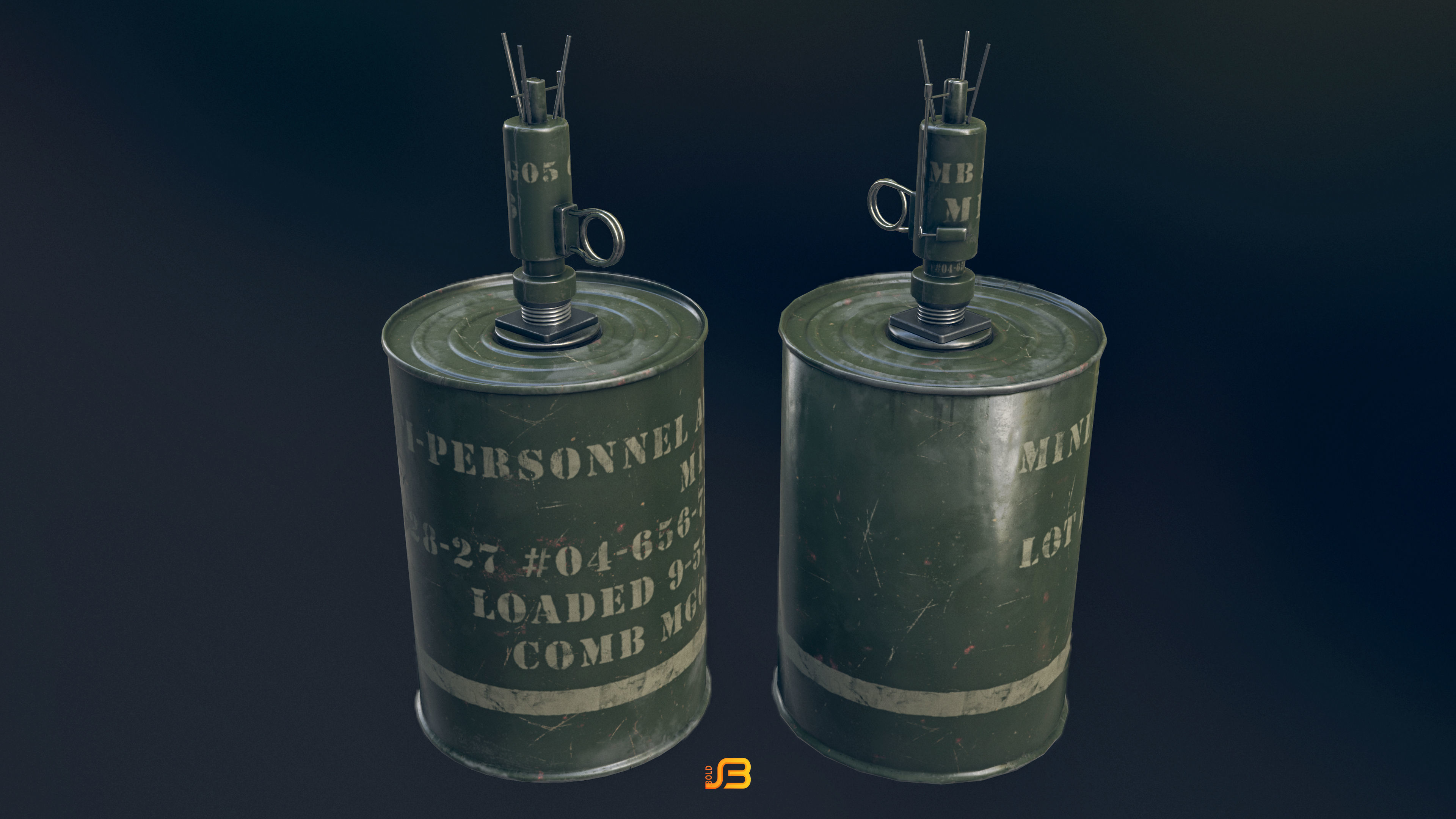 M16 Mine Low-poly 3D model_2