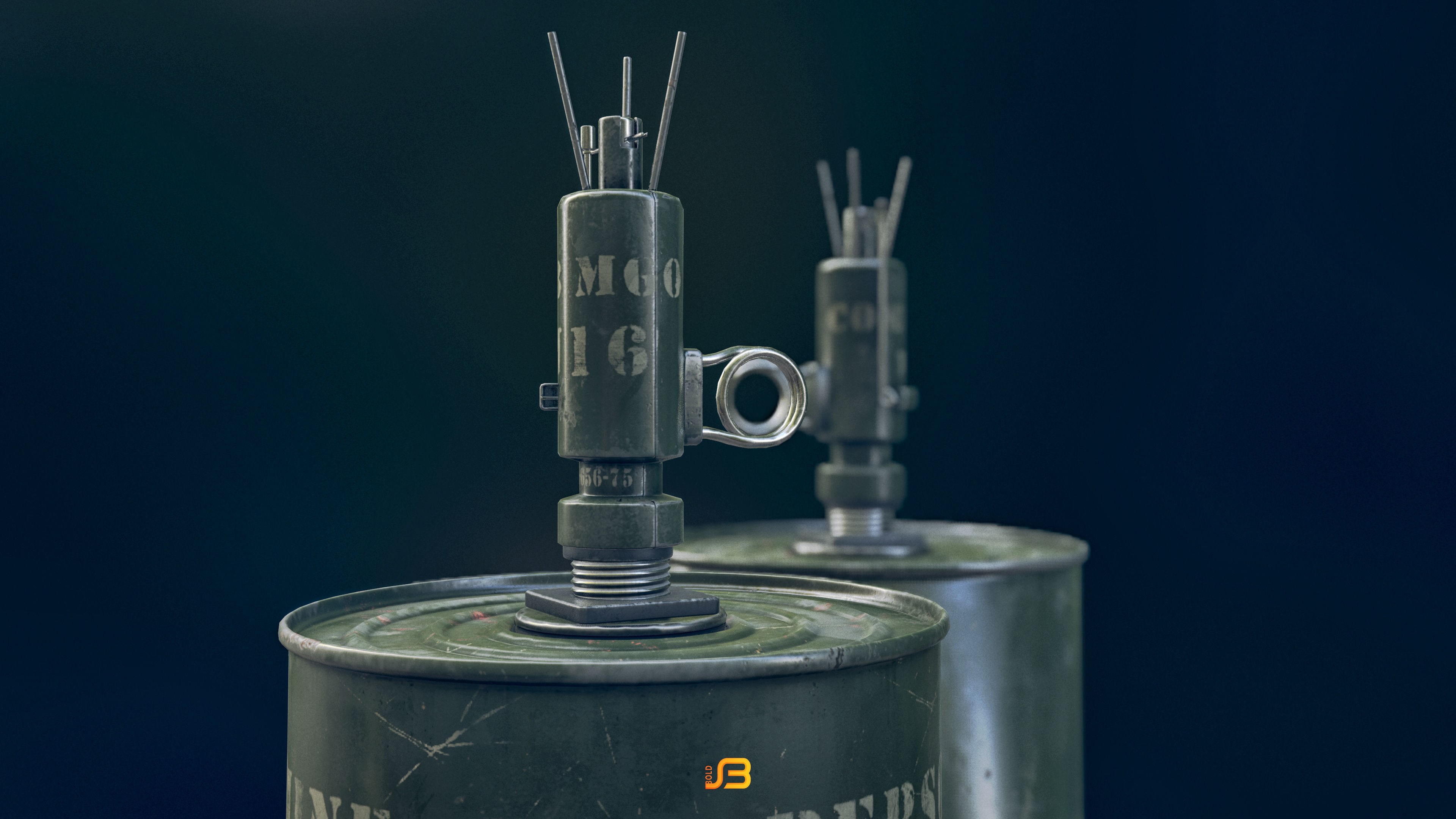 M16 Mine Low-poly 3D model_1