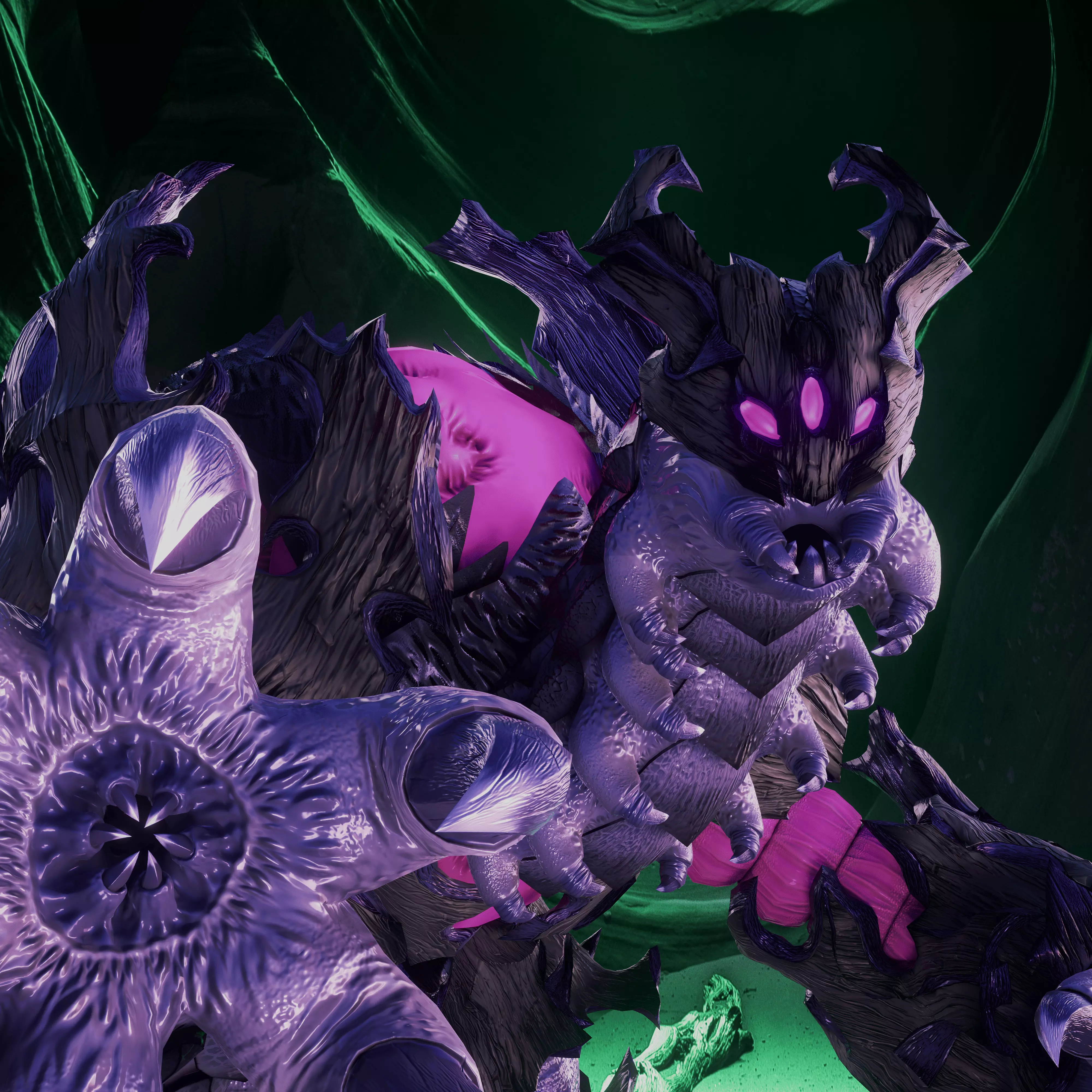 Void Worm Low-poly 3D model
