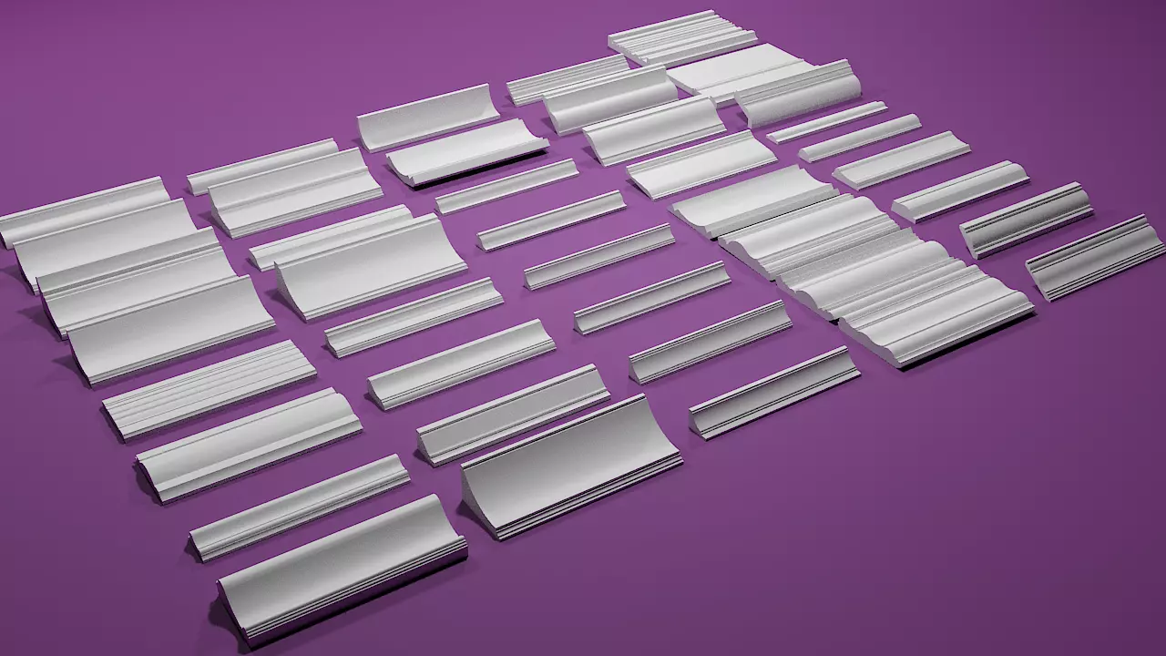 moldings shapes 3D 3D model