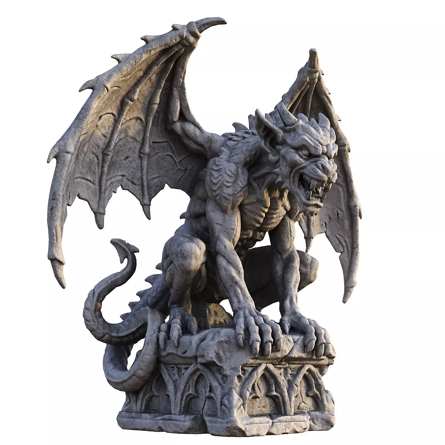 Gothic Chimera Low-poly 3D model