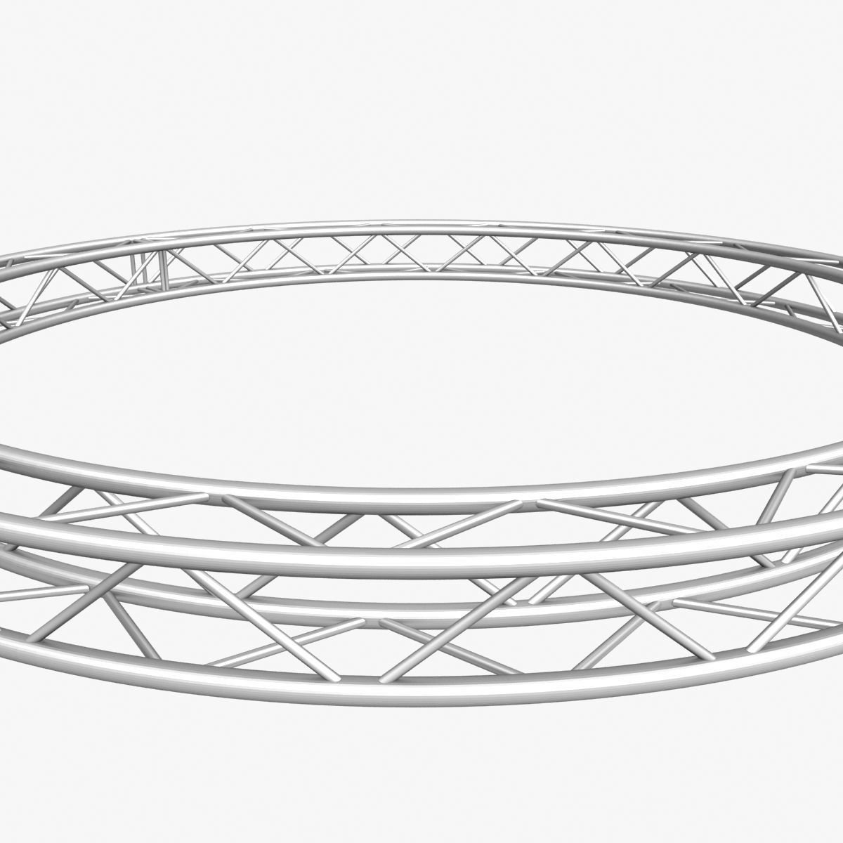 Circle Square Truss 400mm 3D print model_5