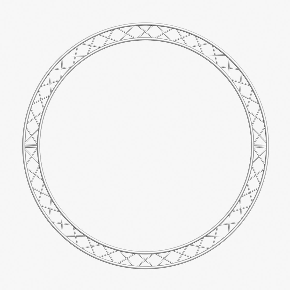 Circle Square Truss 400mm 3D print model_2