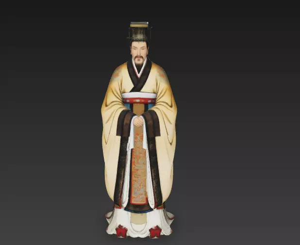 Ancient Chinese monarchs Song Dynasty emperor attire 3D model