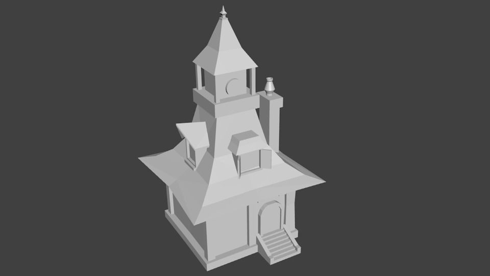 WoW Style Building for Print Free 3D print model